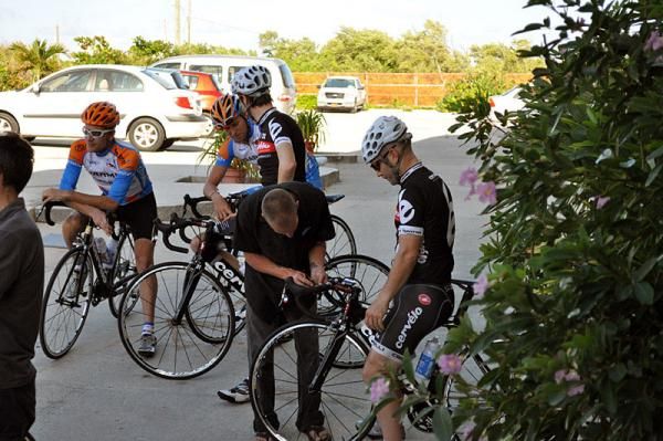 Roger Hammond gets a last minute adjustment