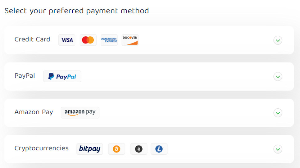 Private Internet Access Payment Methods