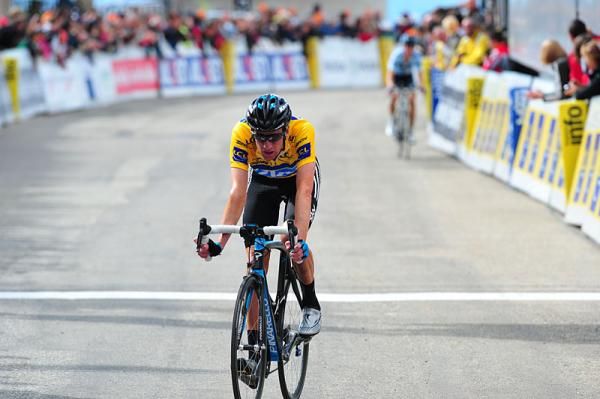 Bradley Wiggins (Team Sky) looked exhausted at the end.