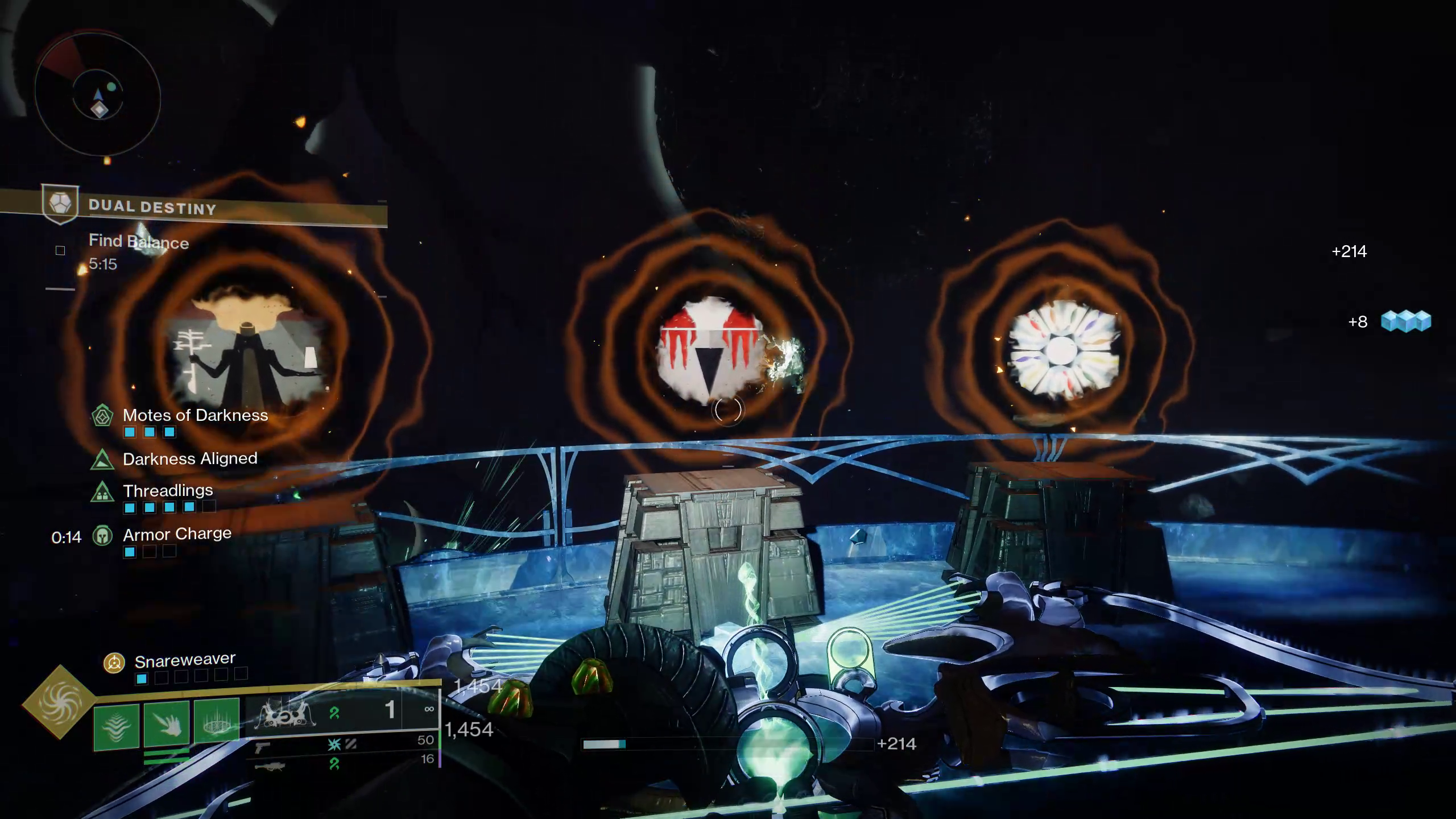 The Dual Destiny mission and its symbols.