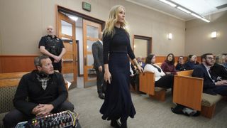Gwyneth Paltrow walking into the court room