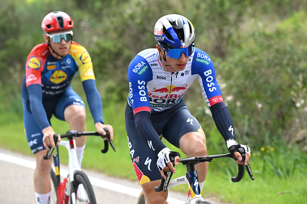 TAVIRA, PORTUGAL - FEBRUARY 18: Florian Lipowitz of Germany and Team Red Bull - BORA - hansgrohe competes during the 52nd Volta ao Algarve em Bicicleta 2026 - Stage 1 a 183.5km stage from Vila Real de Santo Antonio to Tavira on February 18, 2026 in Tavira, Portugal. (Photo by Dario Belingheri/Getty Images)