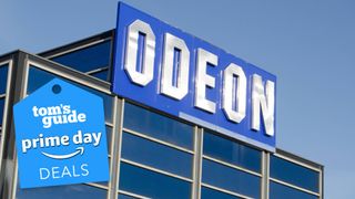 An image of an ODEON cinema sign with a Tom's Guide deal tag