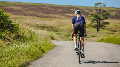 Female cyclist training towards their first 100 mile ride