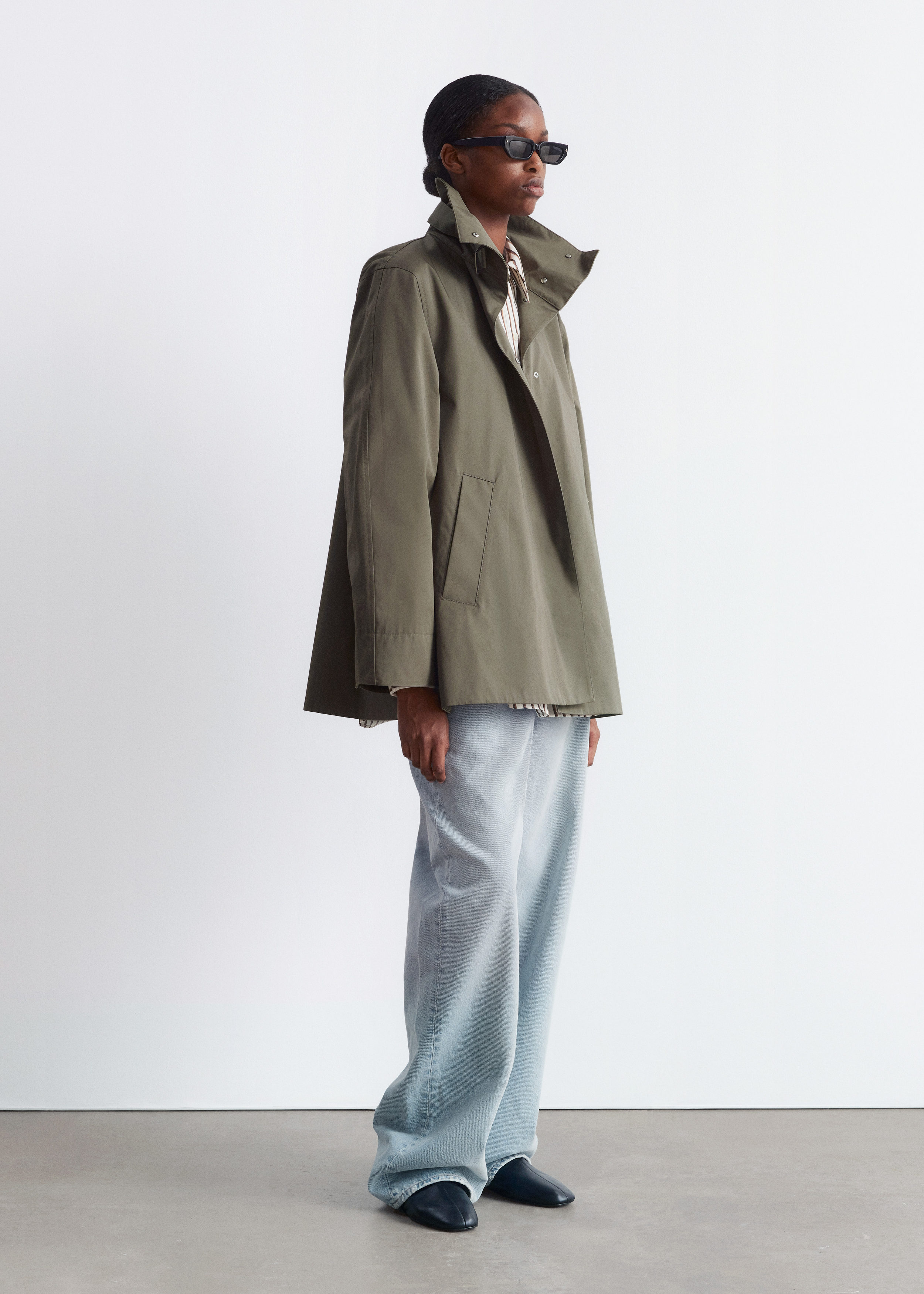 A-Line Funnel-Neck Jacket