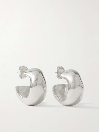 Celia Small Recycled Silver Hoop Earrings