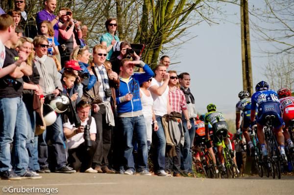 The Flemish fans watch on at Gent-Wevelgem
