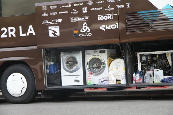 AG2R La Mondiale has washing machines in its team bus