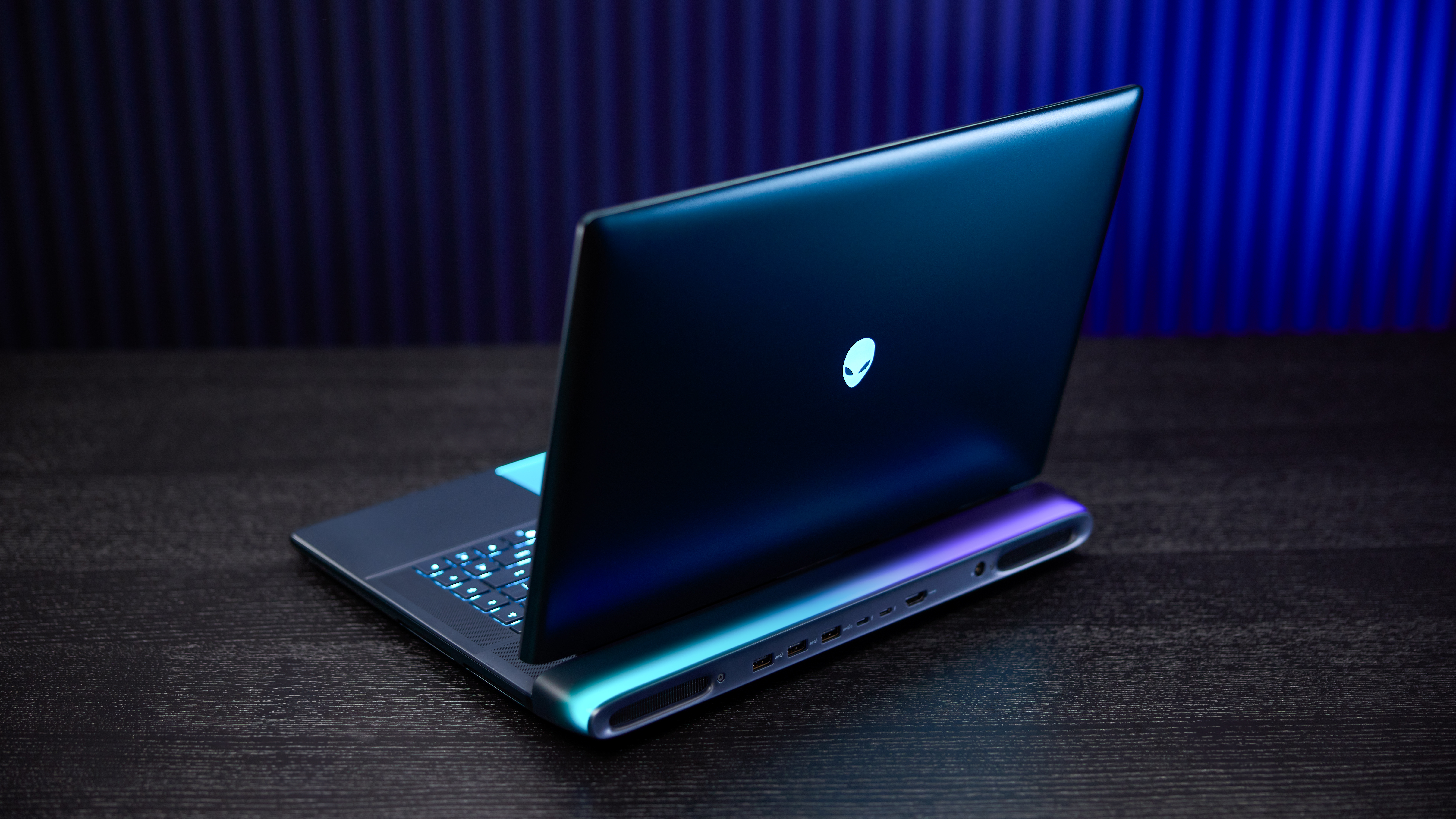 The backside of the Alienware Area-51 laptop.