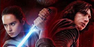 Rey and Kylo in Last Jedi poster