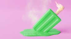 Illustration of an ice lolly melting