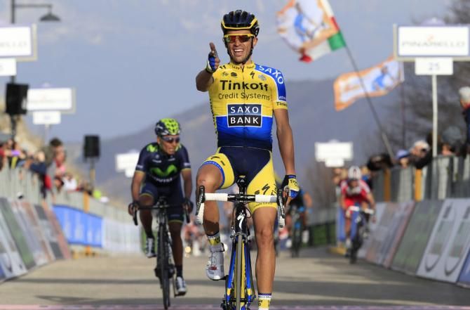 Alberto Contador was too strong in the final dash for the line