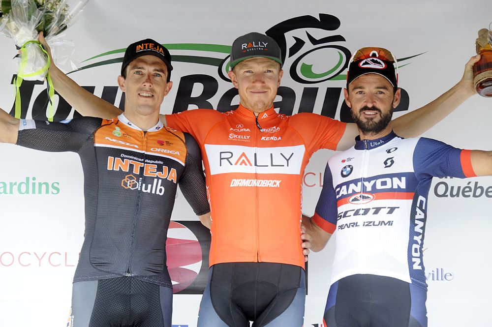 The stage podium: Diego Milan, Rob Britton and Francisco Mancebo