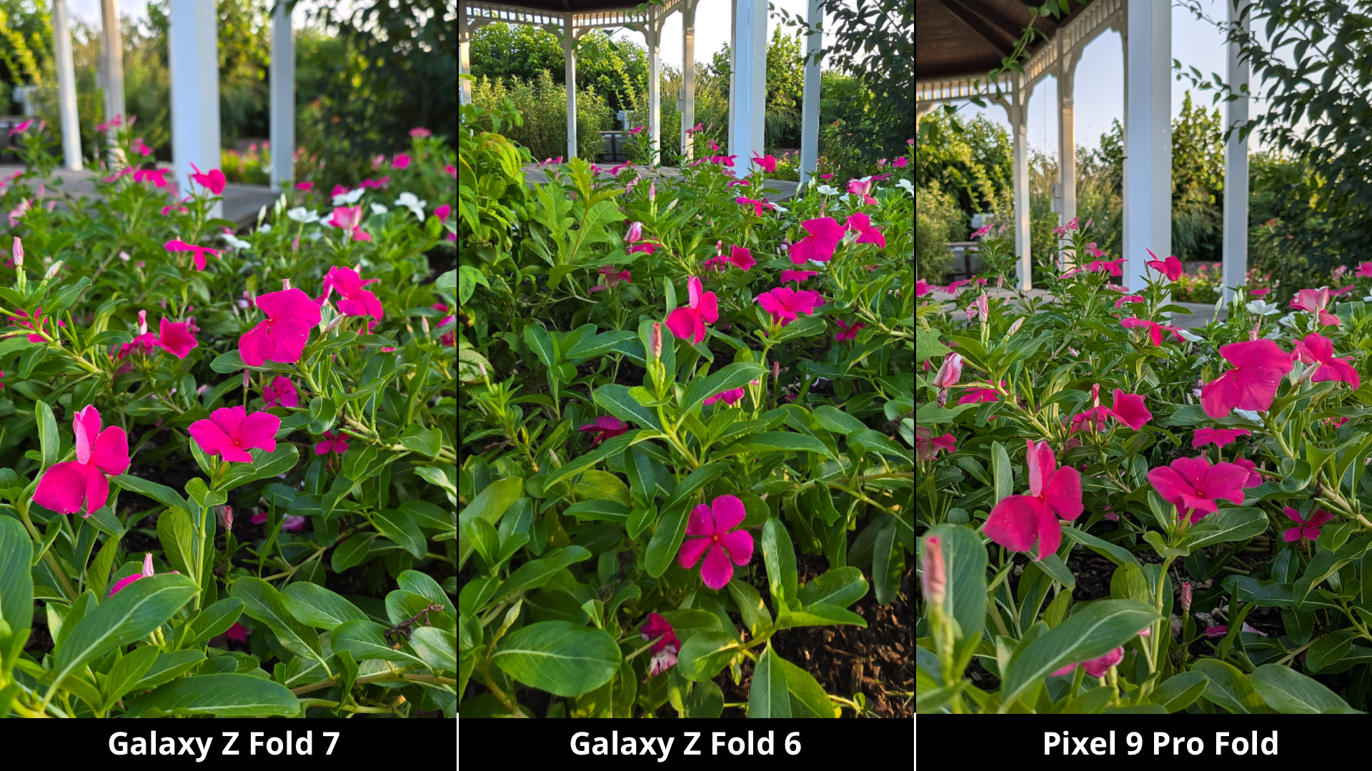 سامسونگ Galaxy Z Fold 7 مقابل Galaxy Z Fold 6 و Pixel 9 Pro Pold Camera مقایسه