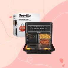 Breville Halo Flex Air Fryer on pink background