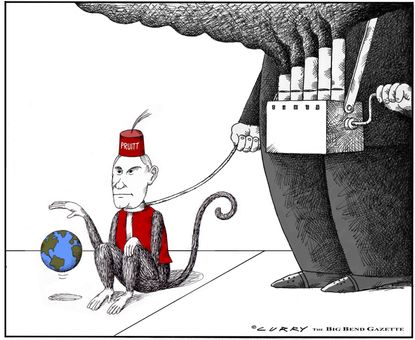 Political cartoon U.S. Scott Pruitt EPA Trump pollution