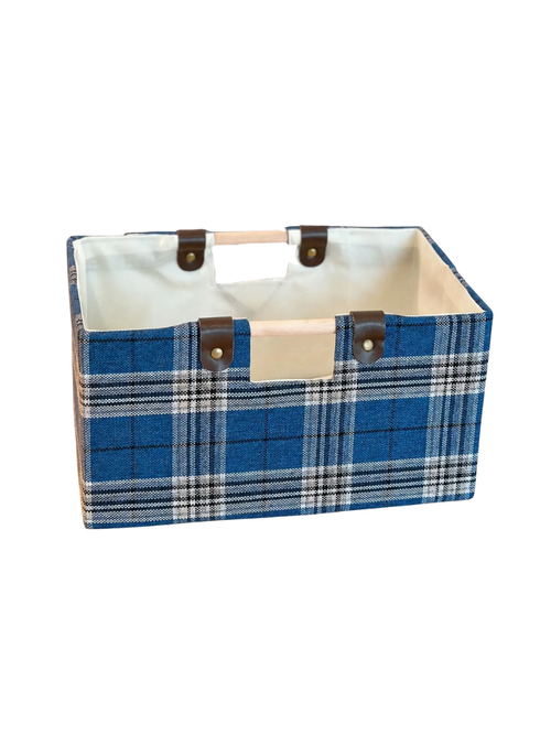 Plaid Storage Basket