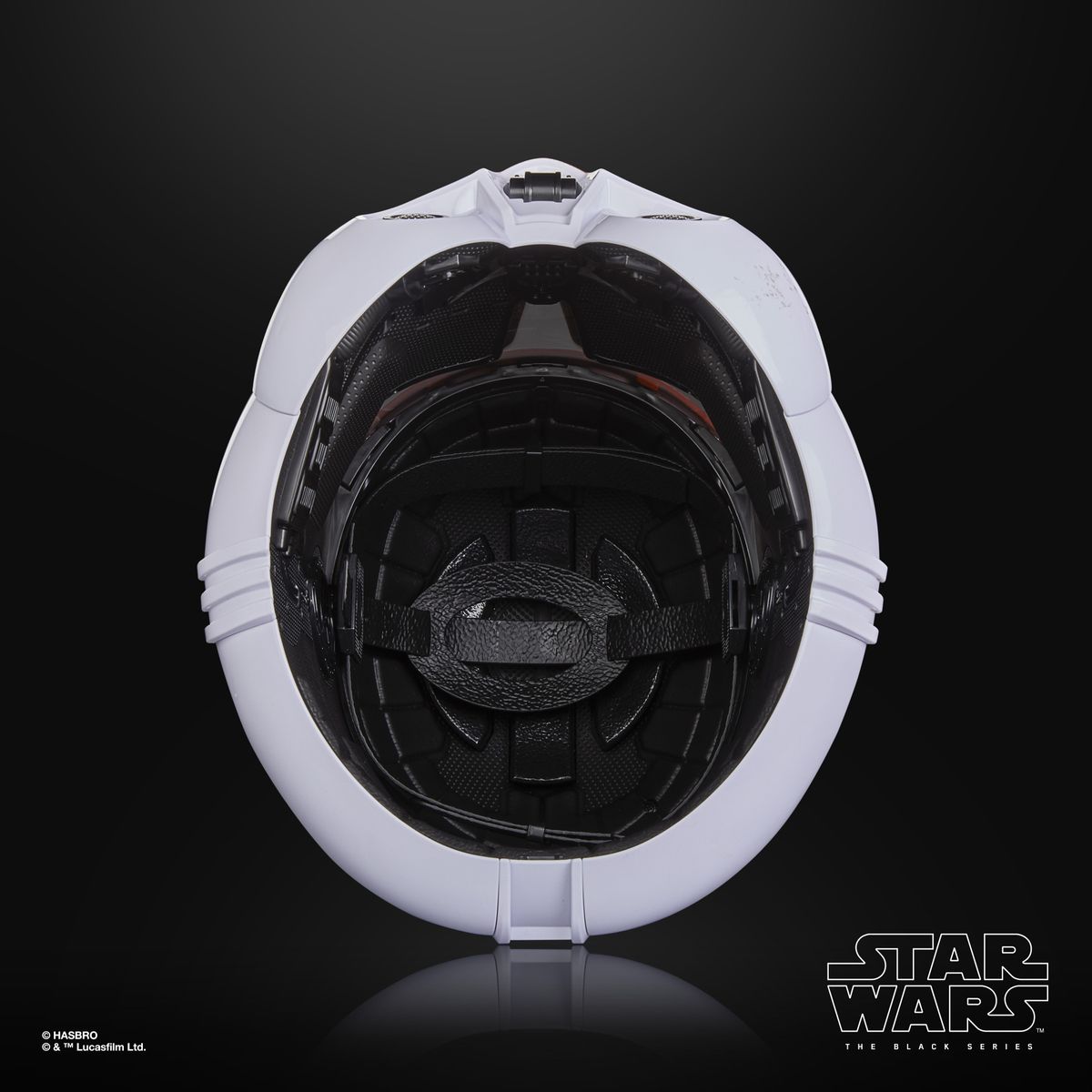 Star Wars The Black Series Ahsoka's Clone Trooper Premium Electronic Helmet product on a black background, from different angles