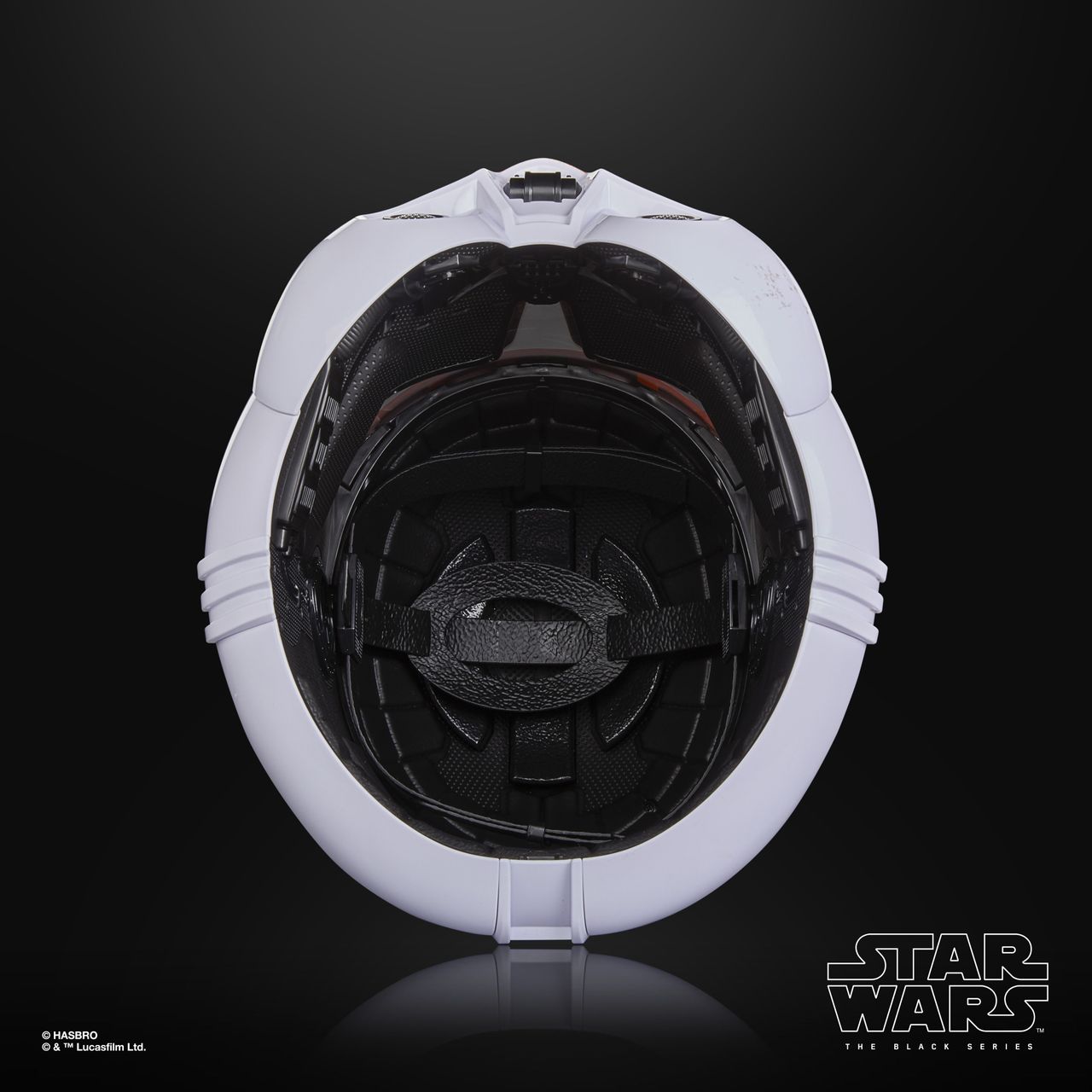Star Wars The Black Series Ahsoka's Clone Trooper Premium Electronic Helmet product on a black background, from different angles