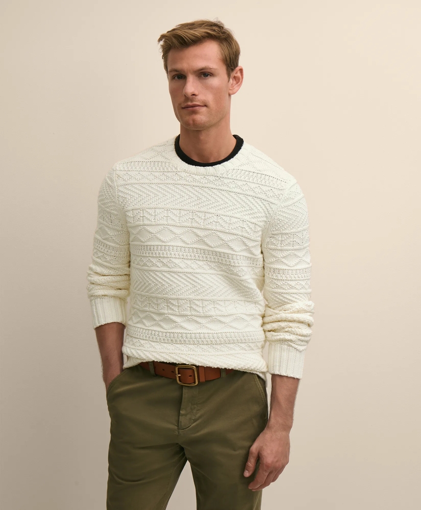 Supima&reg; Cotton Gansey Knit Sweater