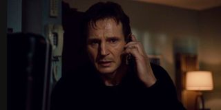 Bryan Mills (Liam Neeson) looks stressed in 'Taken'