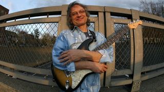 Sonny Landreth relaxes outside the venue when he performs at The Bayou, Mount Vernon on April 13, 2008 in New York