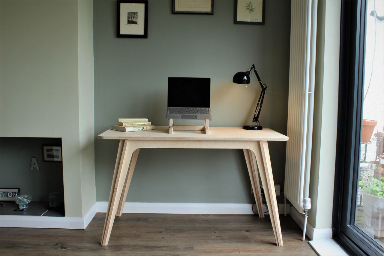 diy desk that easily folds away to save space