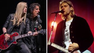 Alice Cooper, Anna Cara, and Kurt Cobain comped image