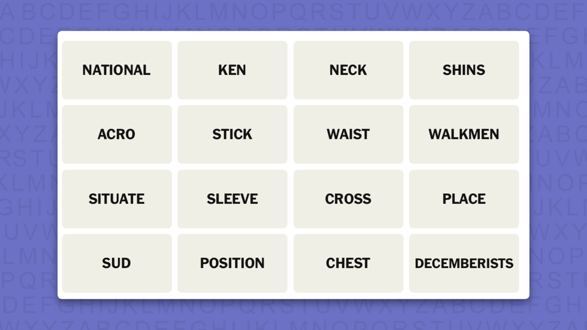 NYT Connections hints for game 1208 on a purple background