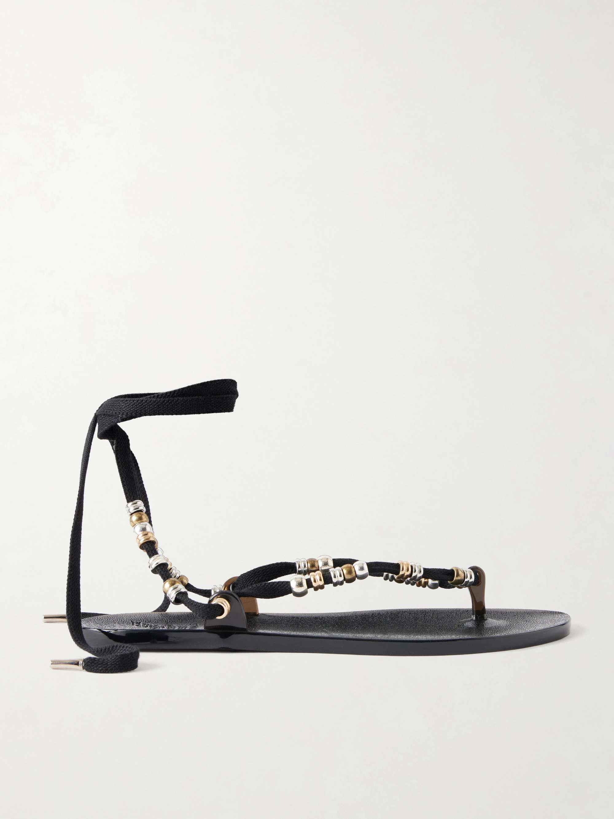 Esther Bead-Embellished Jelly Thong Sandals