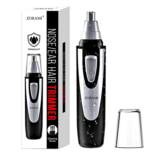Ear and Nose Hair Trimmer Clipper - 2026 Professional Painless Eyebrow &amp;amp; Facial Hair Trimmer for Men Women,battery-Operated Trimmer With Ipx7 Waterproof,dual Edge Blades for Easy Cleansing Black