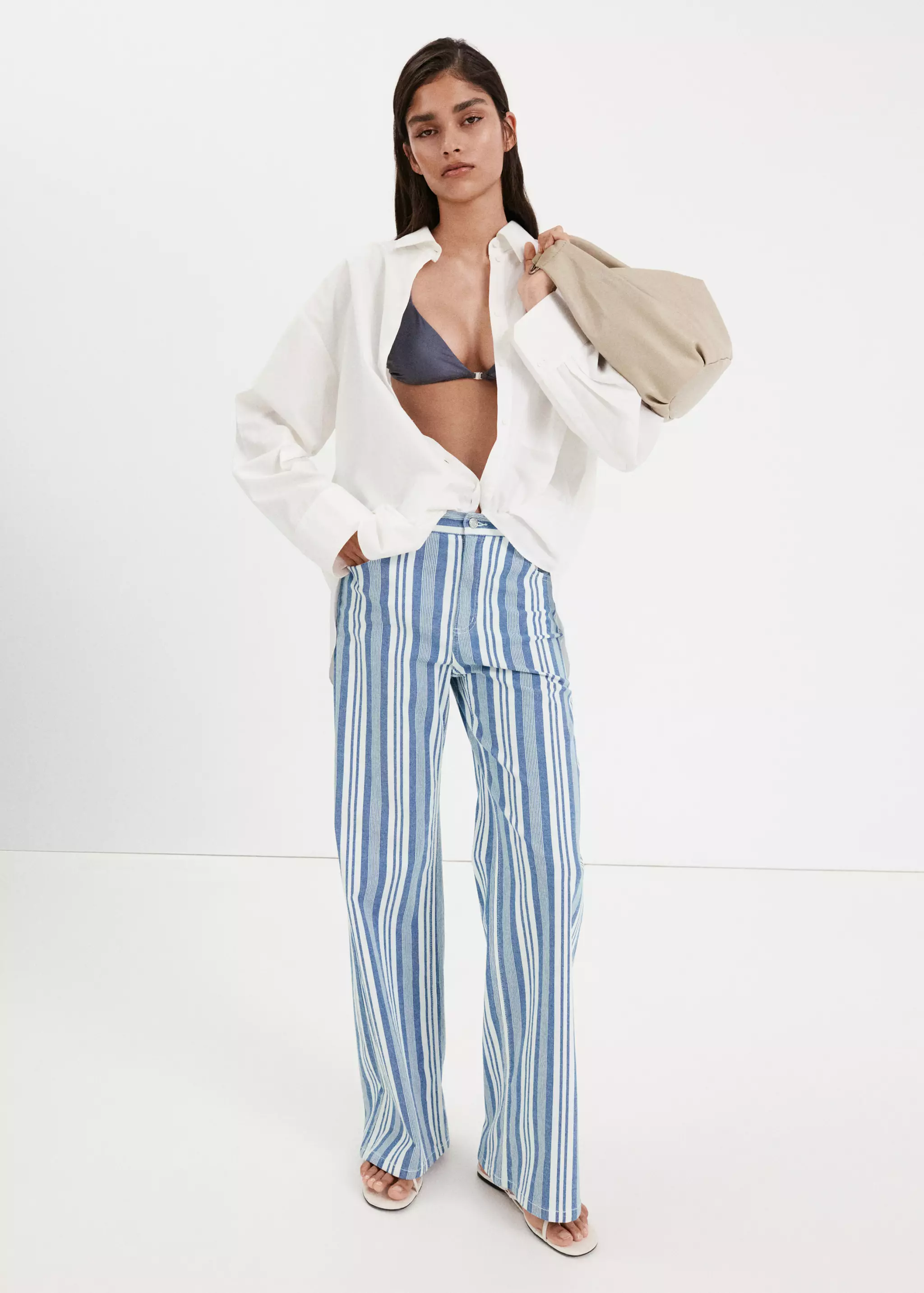 Straight Striped Jeans - Women | Mango Usa