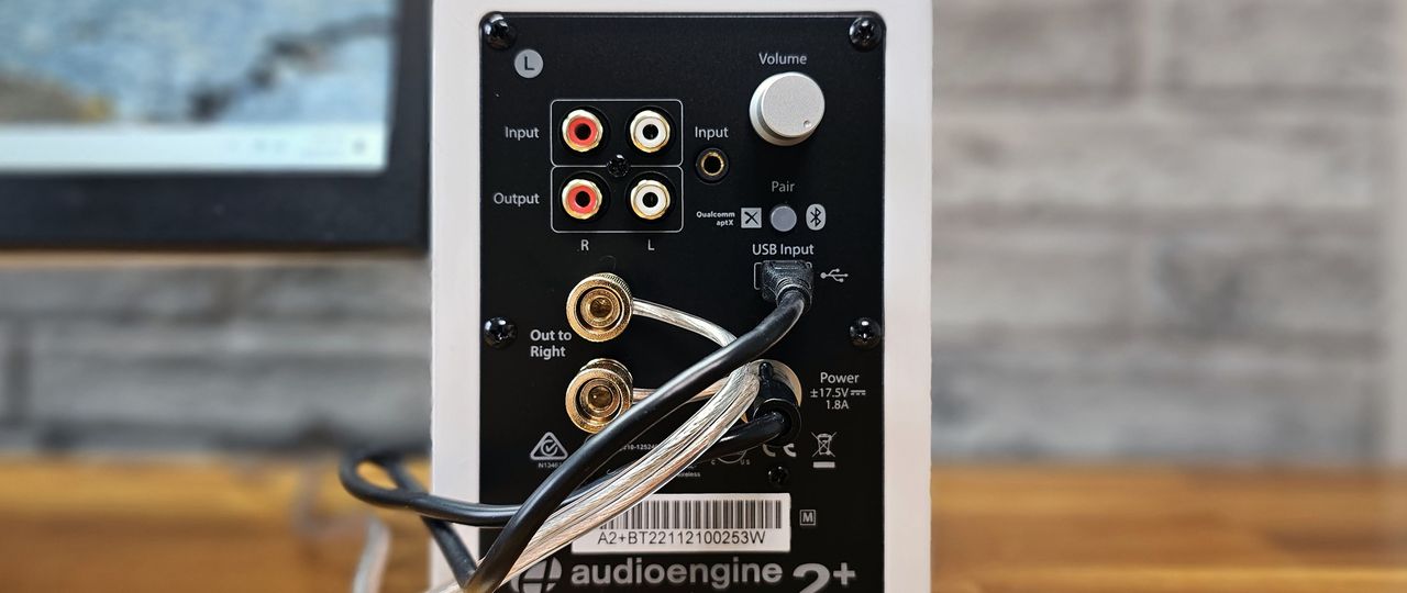 Back of A2+ speaker with ports.