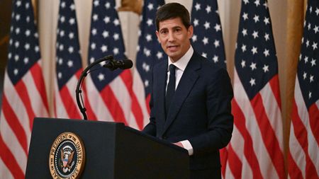 Chairman of the Federal Reserve Kevin Warsh delivers remarks after being sworn in during a swearing-in ceremony in the East Room of the White House on May 22, 2026 in Washington, DC. 