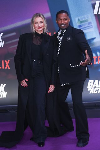 Cameron Diaz and Jamie Foxx on the red carpet for Back in Action