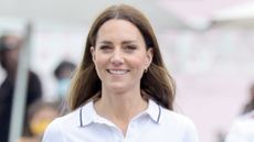 Catherine, Princess of Wales smiles as she attends the Platinum Jubilee Sailing Regatta during the Royal Tour of the Caribbean on March 25, 2022