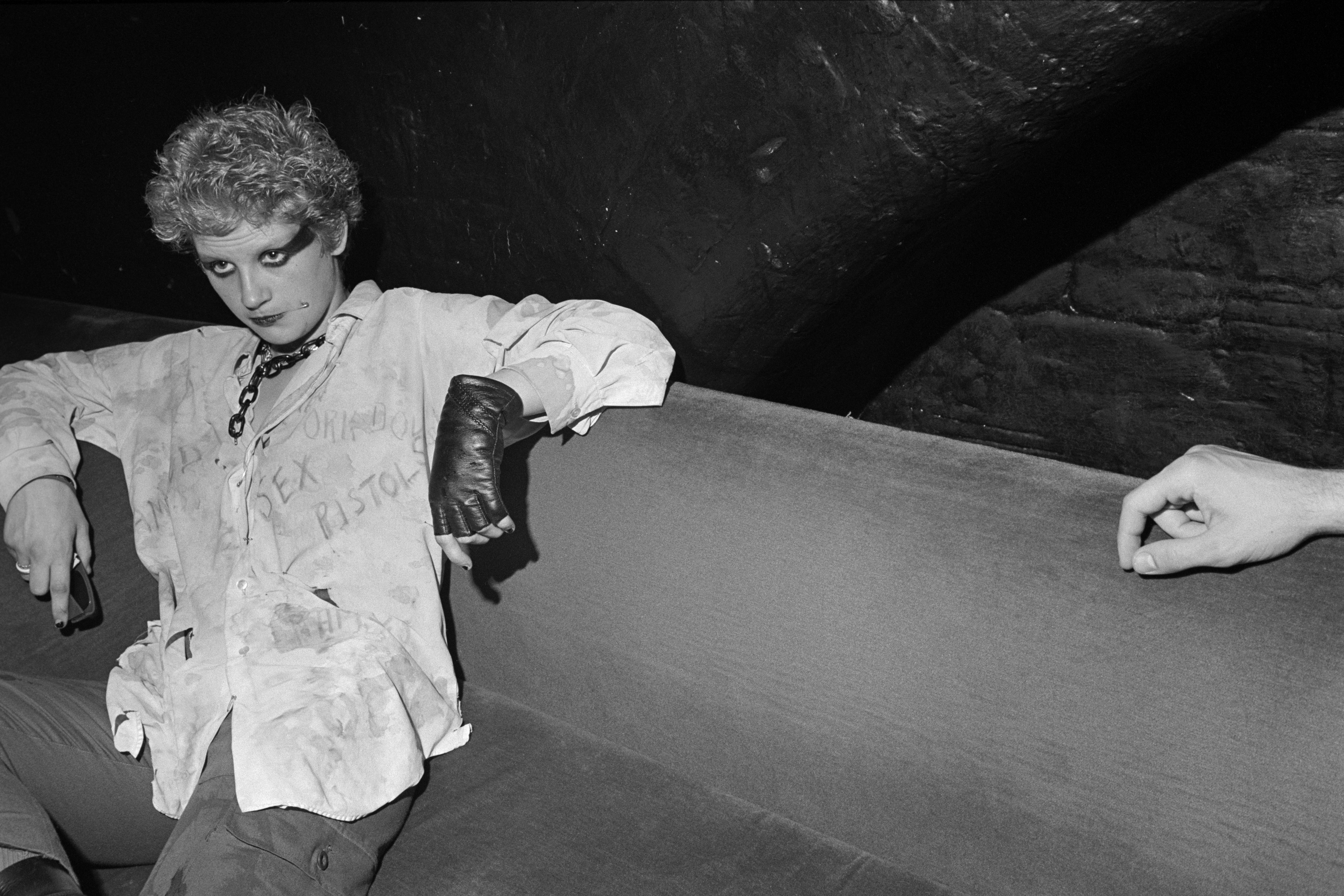 Photograph of punk in club, from &amp;lsquo;Unruly &amp;ndash; The Body in Punk&amp;rsquo; at ARoS in Aarhus, an exhibition exploring the history of punk