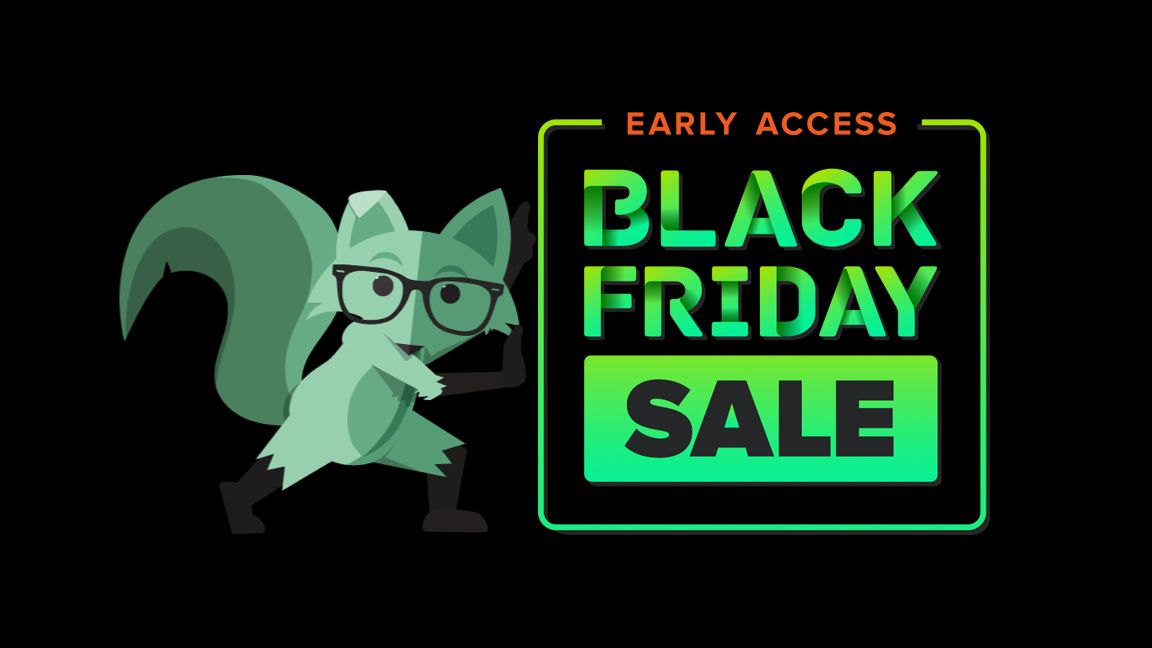 Mint Mobile fox pushing Black Friday text