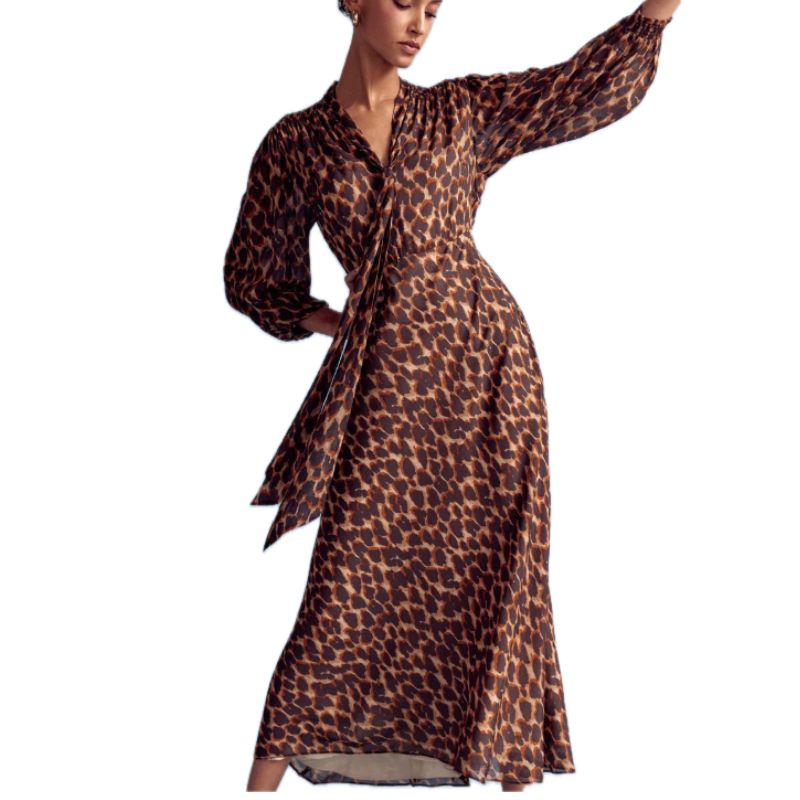 Boden , Brooke Tie Neck Tea Dress