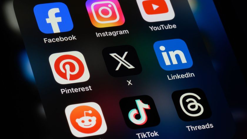 Popular social media apps on an Apple iPhone: Facebook, Instagram, YouTube, Pinterest, X (formerly Twitter), LinkedIn, Reddit, TikTok, and Threads.