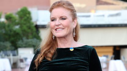 Sarah Ferguson attends the Filming Italy 2022 red carpet on June 12, 2022 in Santa Margherita di Pula, Italy. 