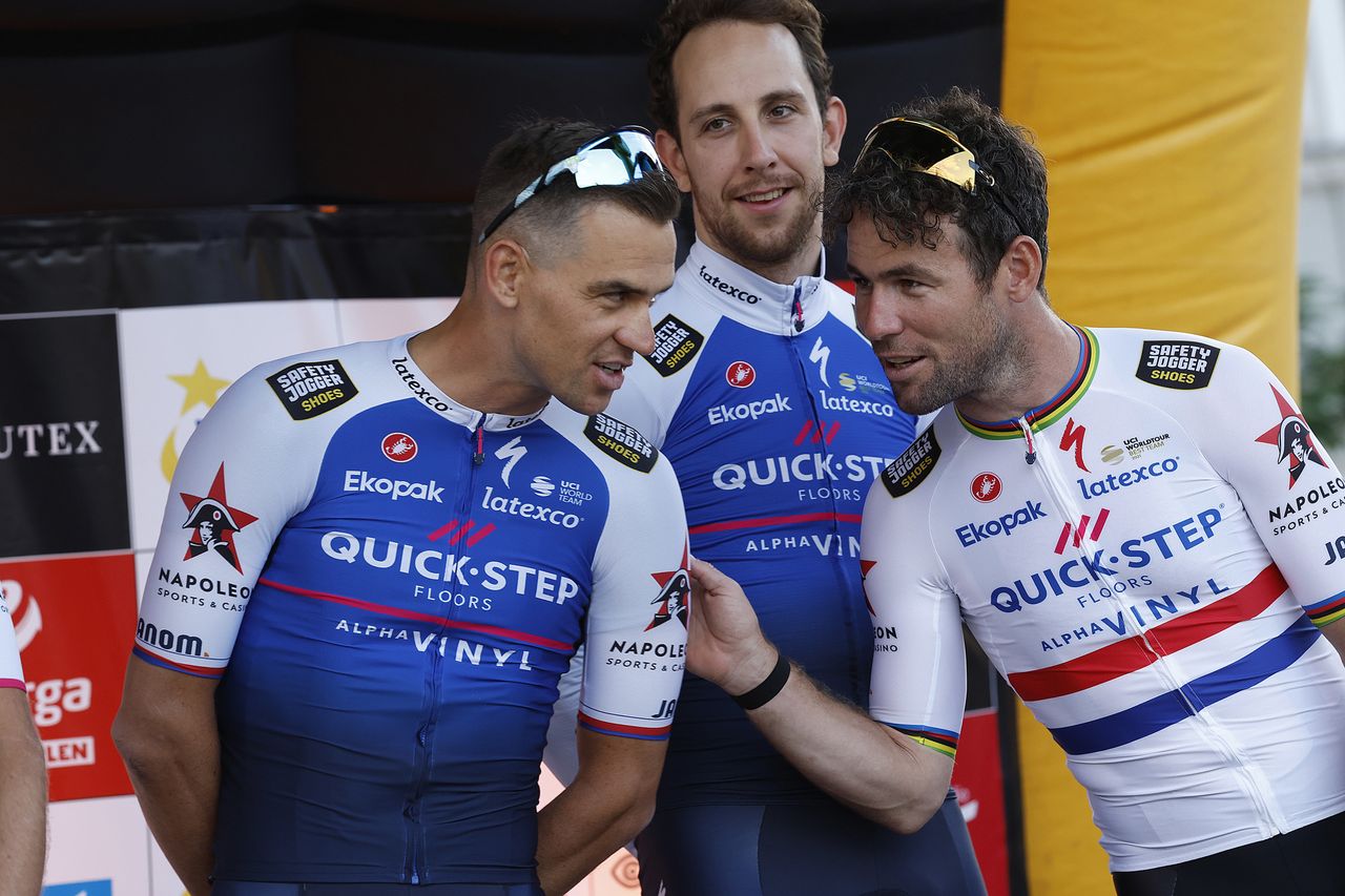 Tour de Pologne 2022 79th Edition Kielce Team Presentation 29072022 Mark Cavendish GBR QuickStep Alpha Vinyl Team Zdenek Stybar CZE QuickStep Alpha Vinyl Team photo Ilario BiondiBettiniPhoto2021