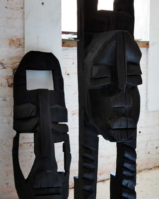 Black sculptures by Leilah Babirye