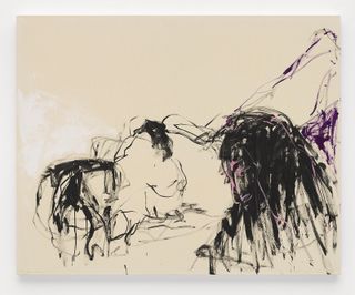 You Kept watching me, 2018, by Tracey Emin, acrylic on canvas