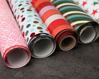 Rolls of wrapping paper