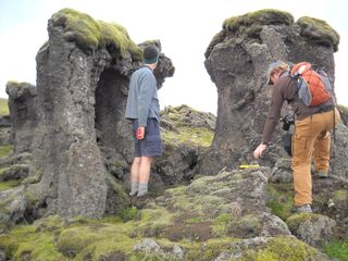 lava pillars in Iceland