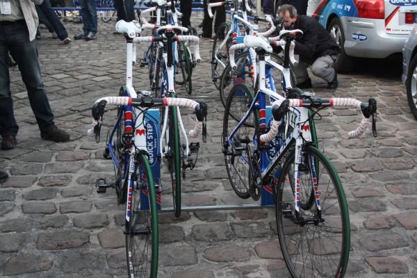 The Eddy Merckx steeds that will carry Quick Step across the pave.