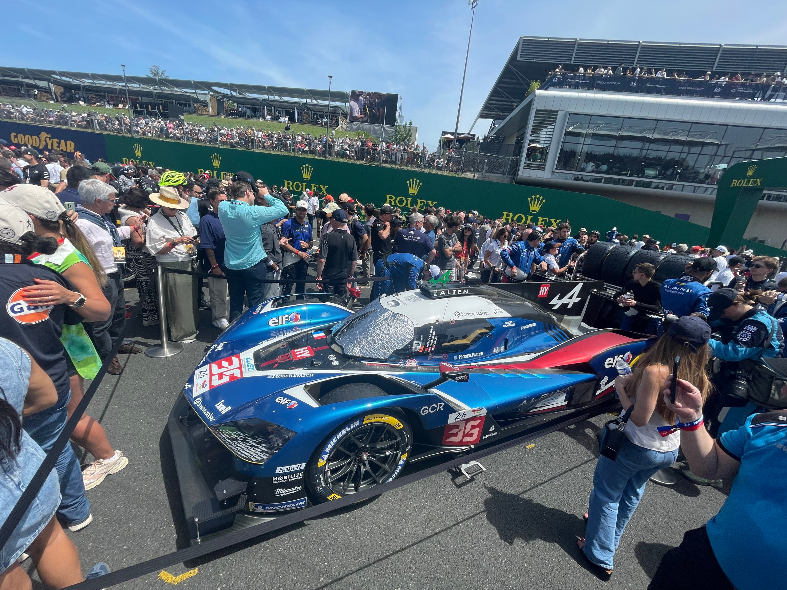 Alpine A424 Le Mans Hypercar on the grid walk