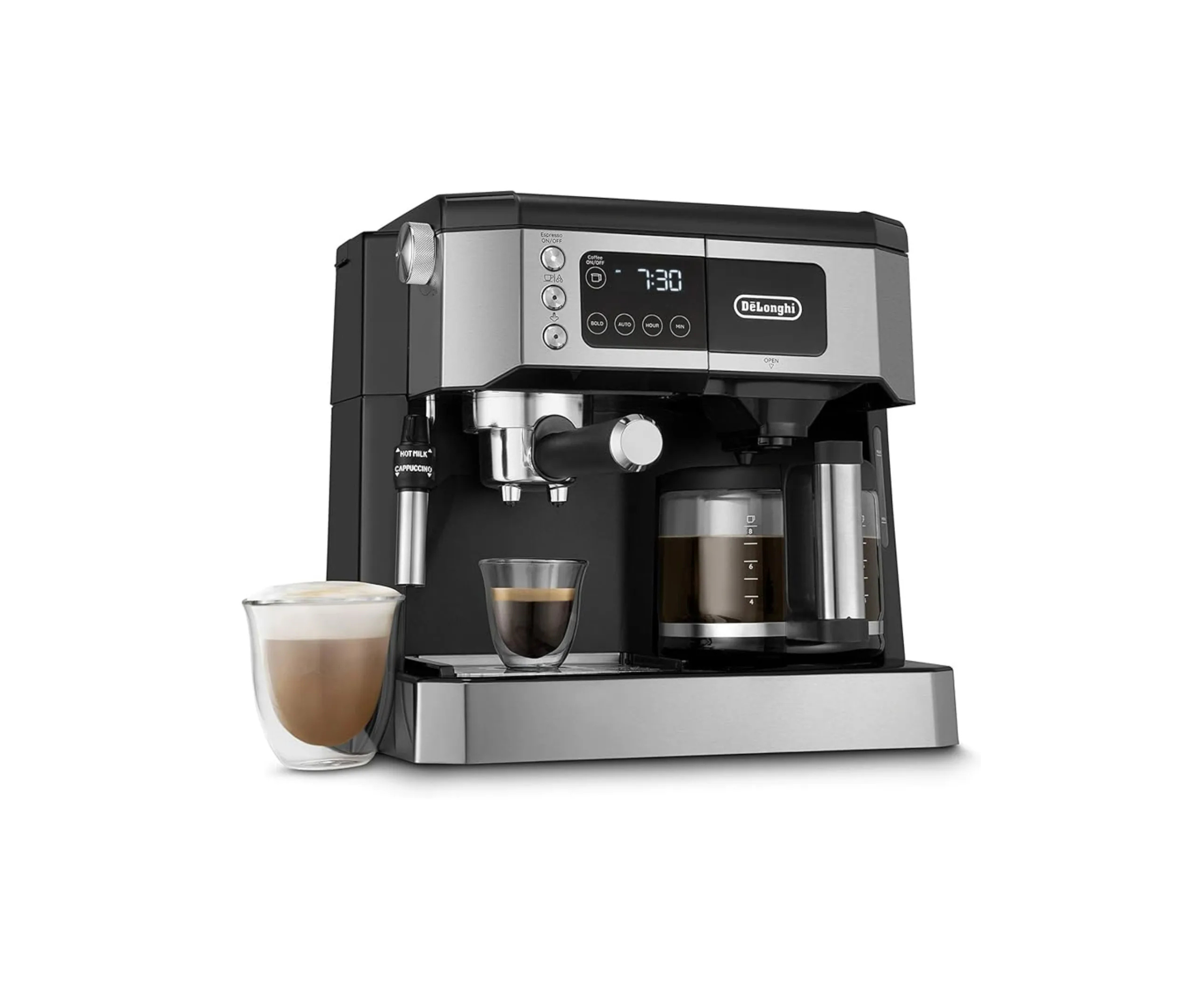 De'Longhi All In One coffee maker on a white background