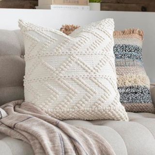 Livabliss Merdo Chevron Cotton Throw Pillow